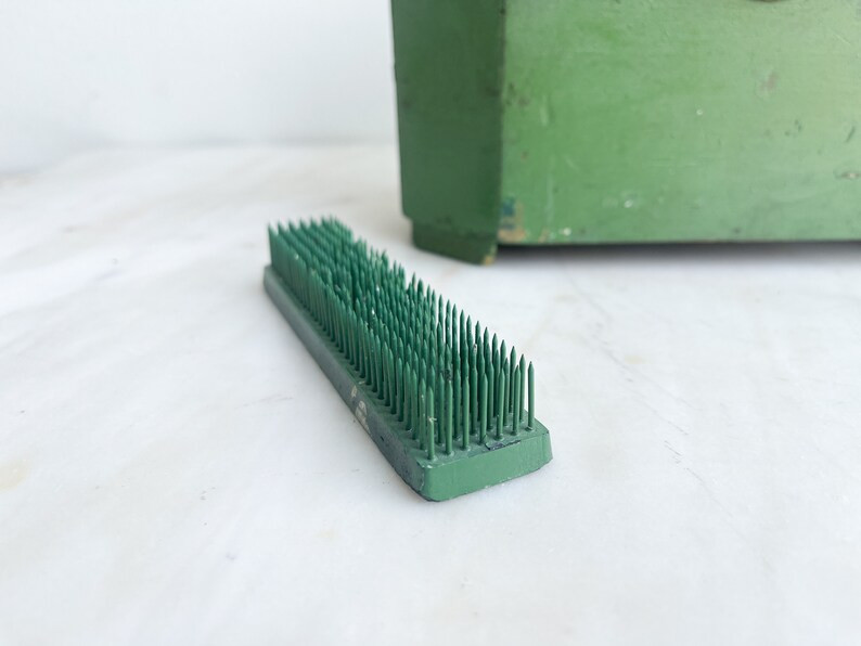 Vintage Wire Flower Frog Long Rectangle Metal Flower Frog Small Flower Frog Industrial Card Holde... | Etsy (US)