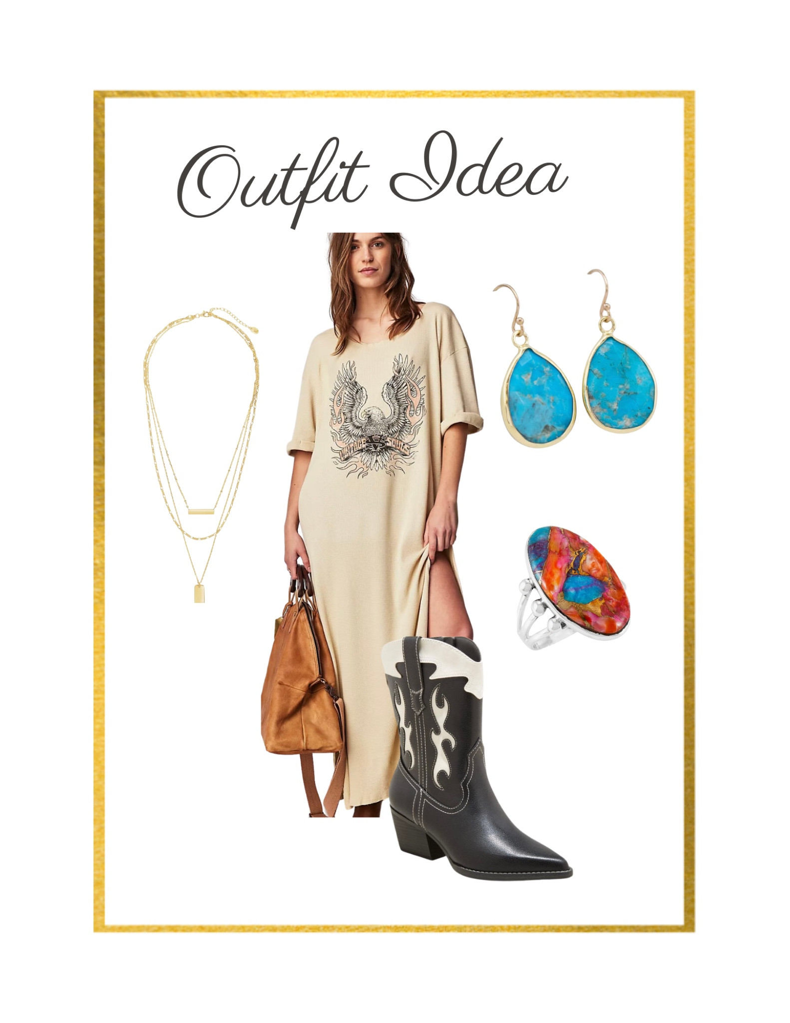 Women’s outfit idea
Graphic t shirt dress
Fall fashion
Western look

#LTKunder100 #LTKstyletip #LTKbeauty