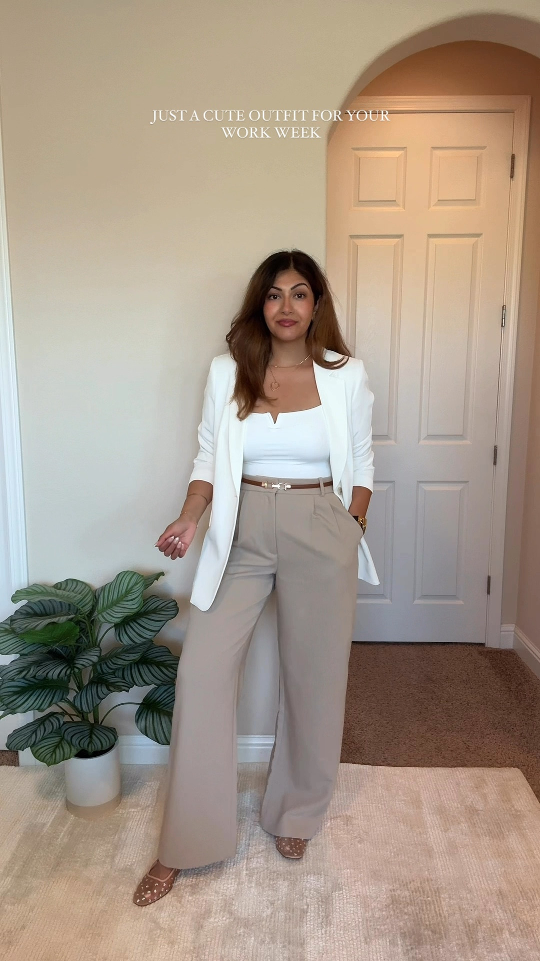 Wearing my favorite work pants 
Bodysuit - large 
Blazer - large
Work pants size 31 Tall

Business casual workwear / teachers outfits / corporate outfit / fall workwear / neutral workwear / classy outfit / midsize workwear / size 10 workwear / size 12 workwear / Amazon workwear 

#LTKMidsize #LTKWorkwear #LTKVideo
