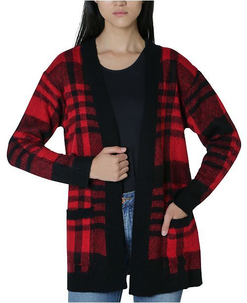 Juniors' Plaid Cardigan | Macys (US)