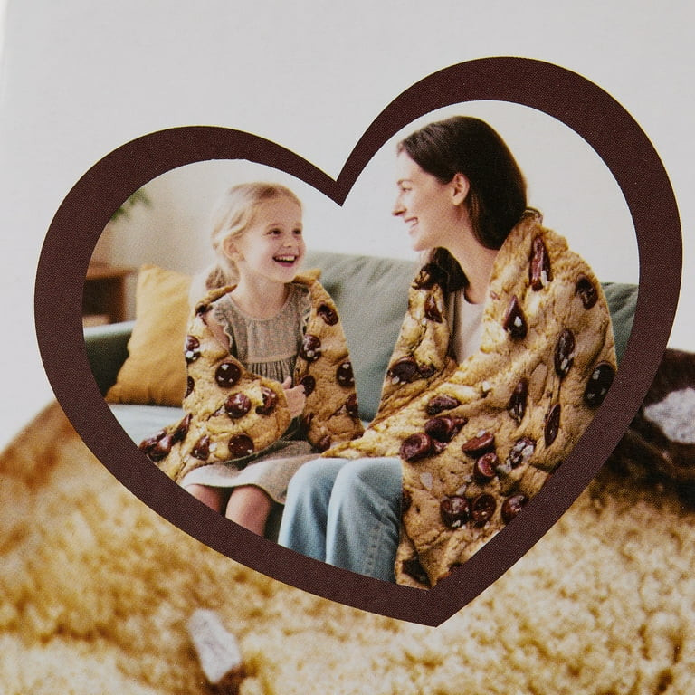 Chocolate Chip Cookie Blanket Gift Set, Brown, 58.5" x 58.5", Valentine's Day by Way To Celebrate | Walmart (US)