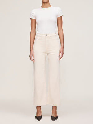 Karmine Refined Wide Leg High Rise 28" Jeans | Flax | DL 1961 Women
