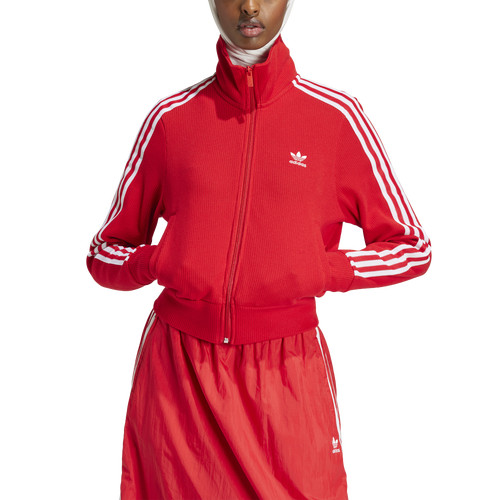 adidas Womens adidas Originals adicolor 3 Stripes Lifestyle Knit Top - Womens Better Scarlet Size XS | Foot Locker (US)