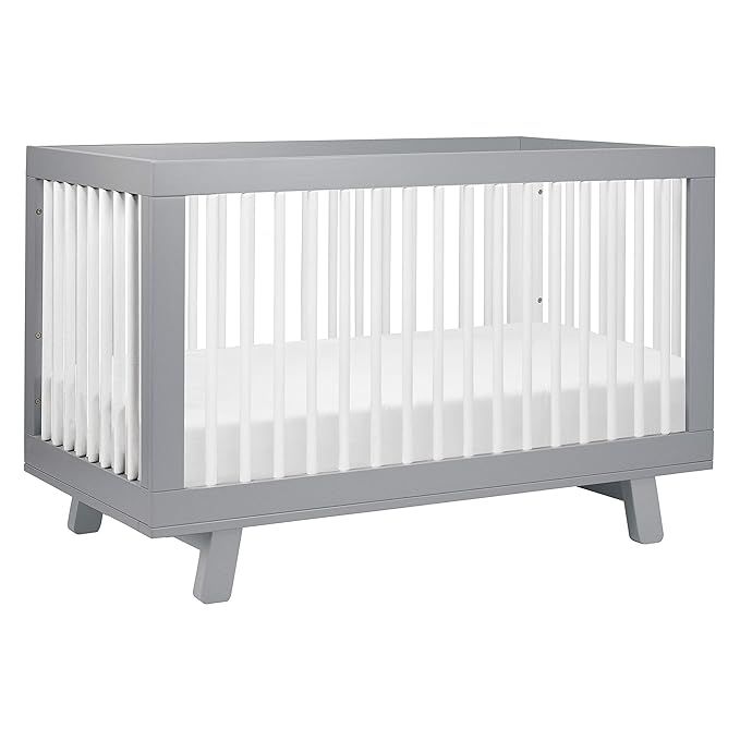 Babyletto Hudson 3-in-1 Convertible Crib with Toddler Bed Conversion Kit in Grey and White, Green... | Amazon (US)