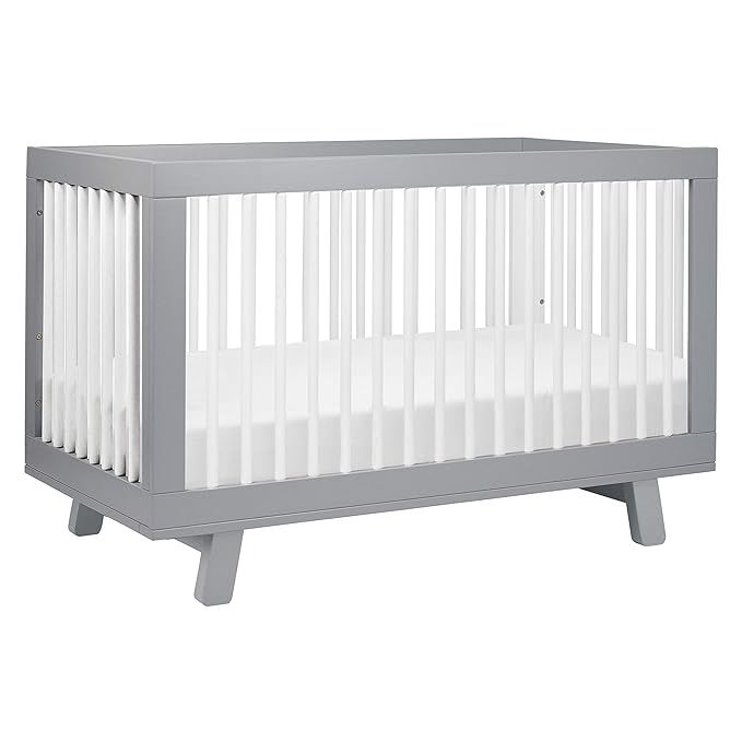 Babyletto Hudson 3-in-1 Convertible Crib with Toddler Bed Conversion Kit in Grey and White, Green... | Amazon (US)