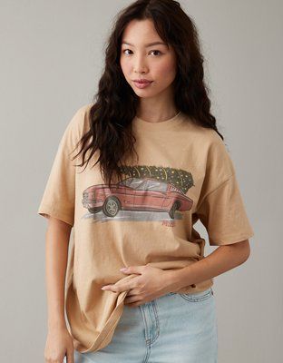 AE Oversized Holiday Ford Graphic T-Shirt | American Eagle Outfitters (US & CA)