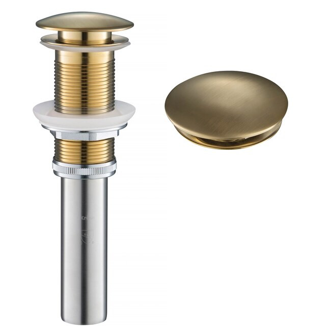 Kraus  Brushed Gold Universal Sink Pop Up Drain | Lowe's