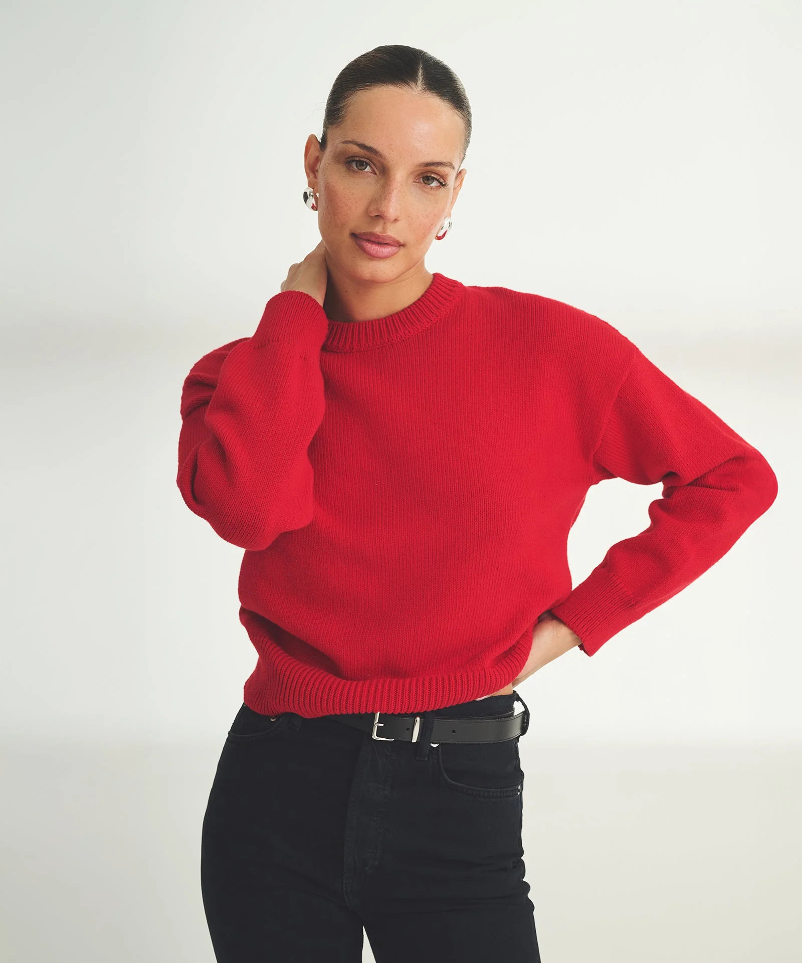 Cotton Relaxed Crewneck Sweater | NAADAM