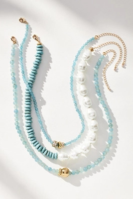 Pearl Beaded Necklaces, Set of 3 | Anthropologie (US)