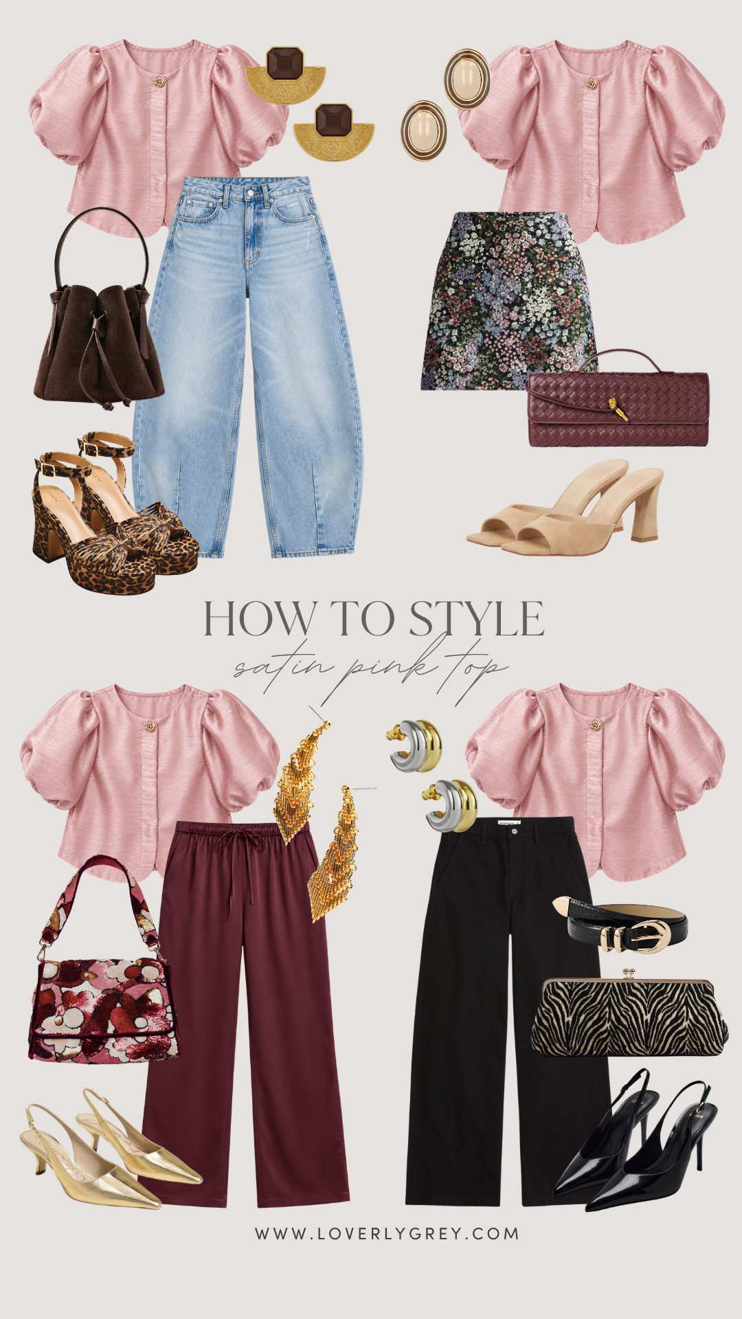 Here's four ways to style this pink satin top from Amazon! I actually ordered it in two other colors, and I'm so excited to style them as well! It's such a fun statement top!

Loverly Grey, amazon, fall outfit, statement top, date night, girls night out 

 

#LTKSeasonal
