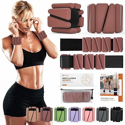 Wrist Weights, Ankle Weights for Women Men, Adjustable Wrist Weighted Bracelet for Home Gym Worko... | Amazon (US)
