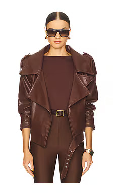 Mariandree Gaitan Giorgia Jacket in Brown from Revolve.com | Revolve Clothing (Global)