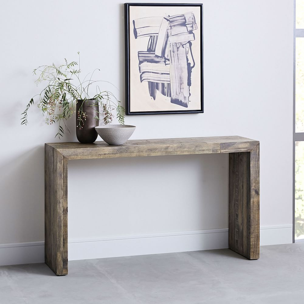 Emmerson® Reclaimed Wood Console - Stone Gray | West Elm (US)