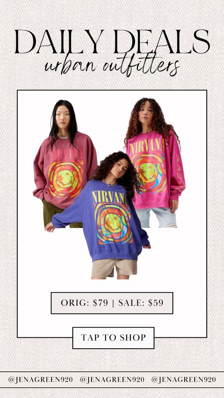 Urban Outfitters Sale | Graphic Sweatshirt | Nirvana Sweatshirt 

#LTKfindsunder100 #LTKsalealert #LTKfindsunder50