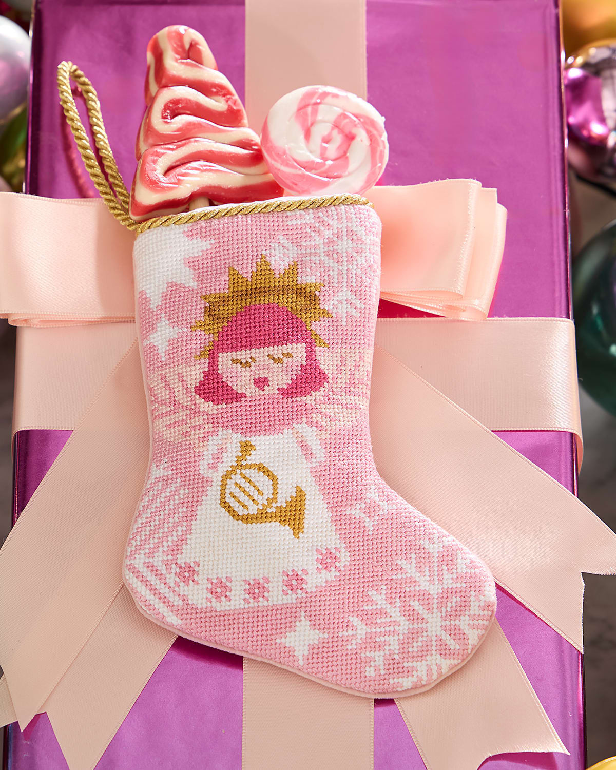 Angels on High" Mini Bauble Stocking | Neiman Marcus