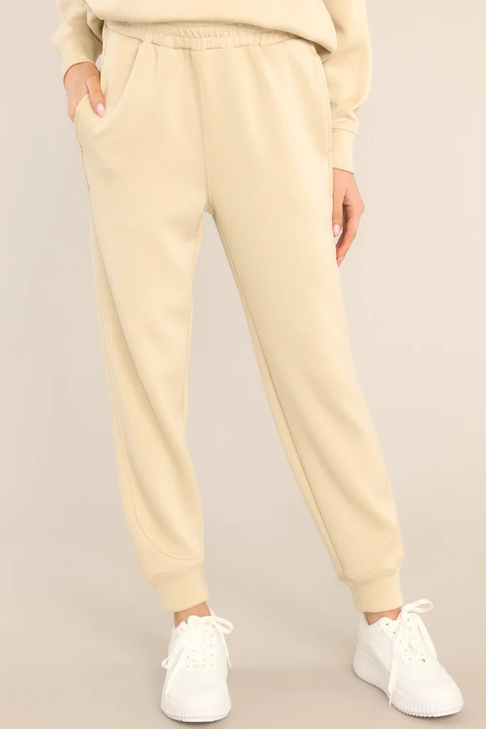 Blow Off Steam Natural Joggers | Red Dress 