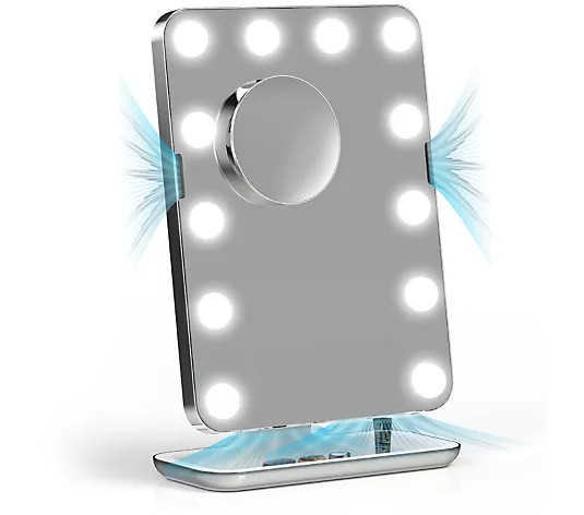 Sharper Image SpaStudio Hollywood Vanity Mirror with Fans - QVC.com | QVC