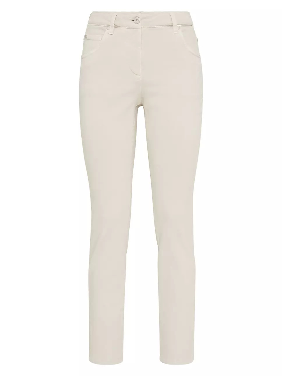 Stretch Dyed Denim Slim Jeans With Shiny Leather Tab | Saks Fifth Avenue