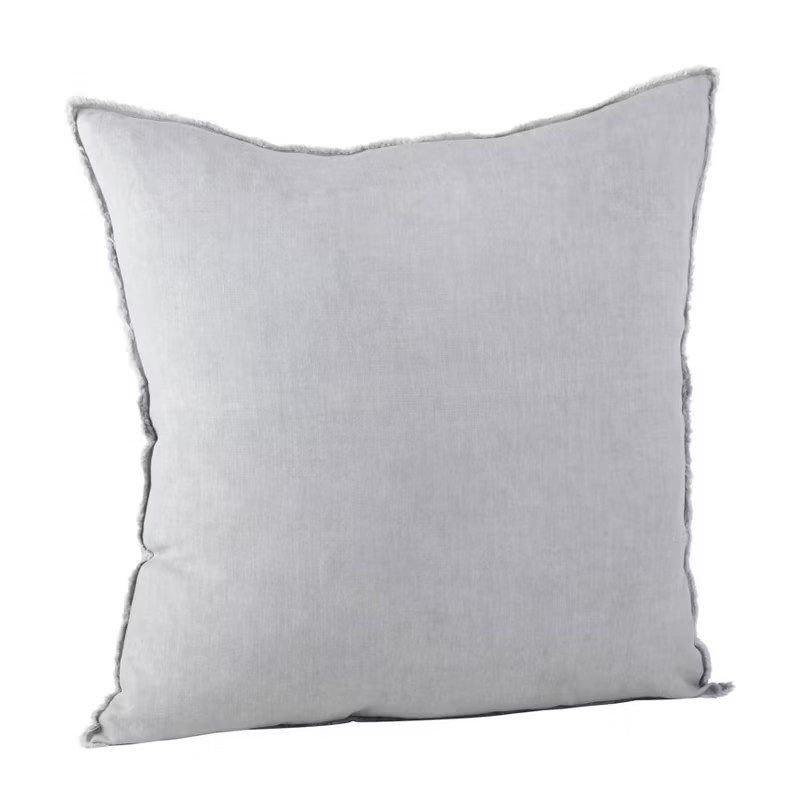 20"x20" Oversize Fringed Design Linen Square Throw Pillow - Saro Lifestyle | Target