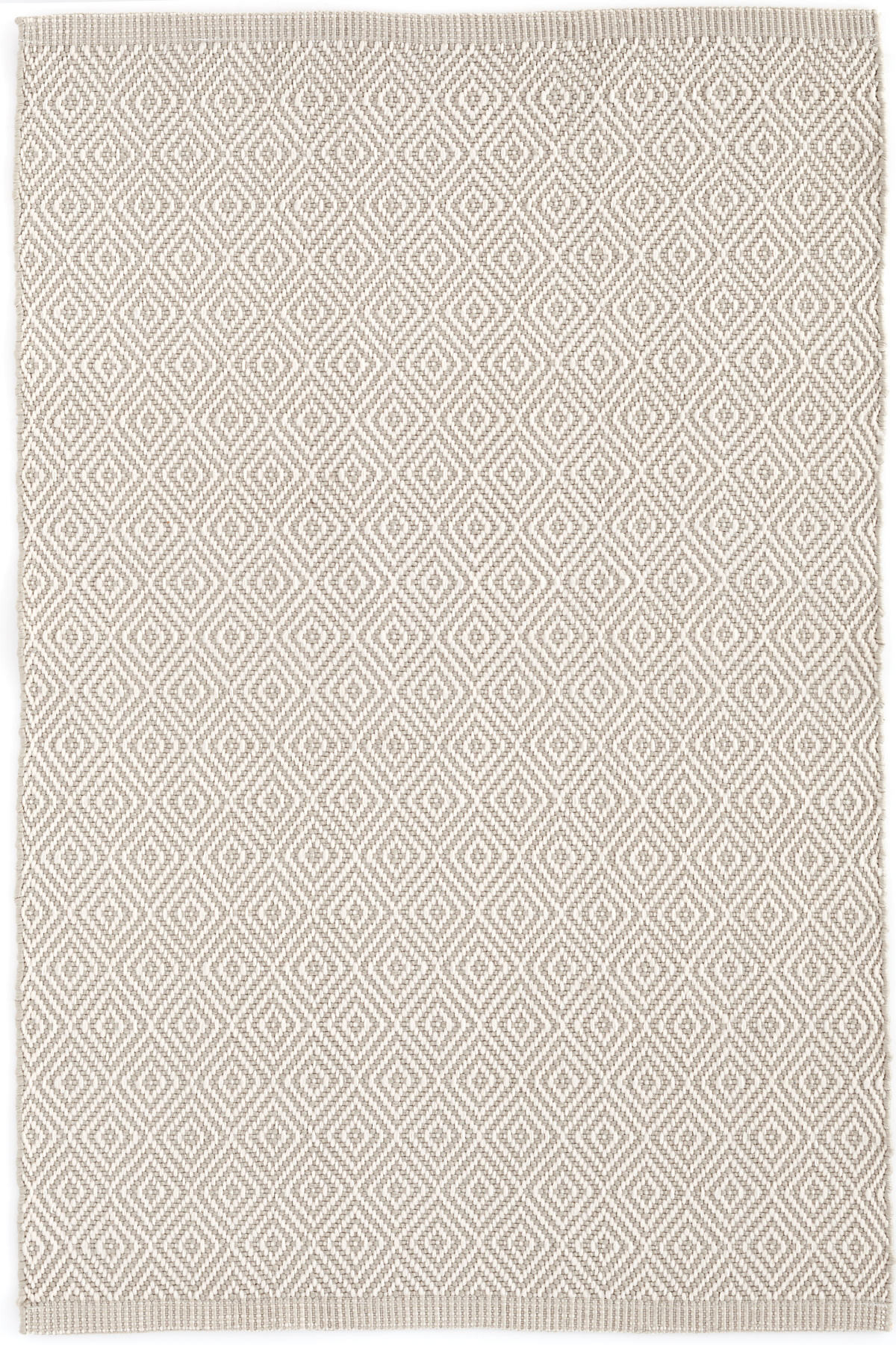 Petit Diamond Platinum/Ivory Indoor/Outdoor Rug | Dash &amp; Albert | Annie Selke