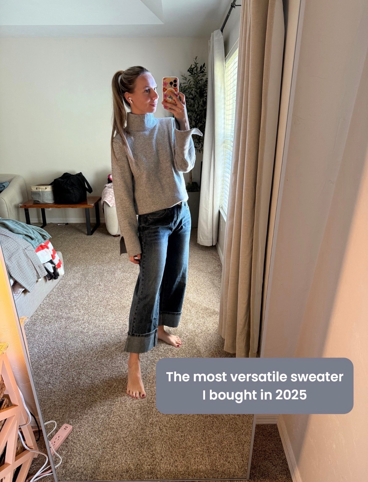 The most versatile sweater I bought in 2025!
1. Wear front tucked with jeans
2. Longer over leggings
3. Tucked into bra strap for cropped
It’s also super bump friendly but not too baggy for those without a baby bump! 

#LTKdayinmylife #LTKWorkwear #LTKBump