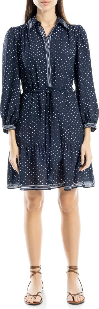MAX STUDIO Long Sleeve Button Front Crepe Dress | Nordstromrack | Nordstrom Rack