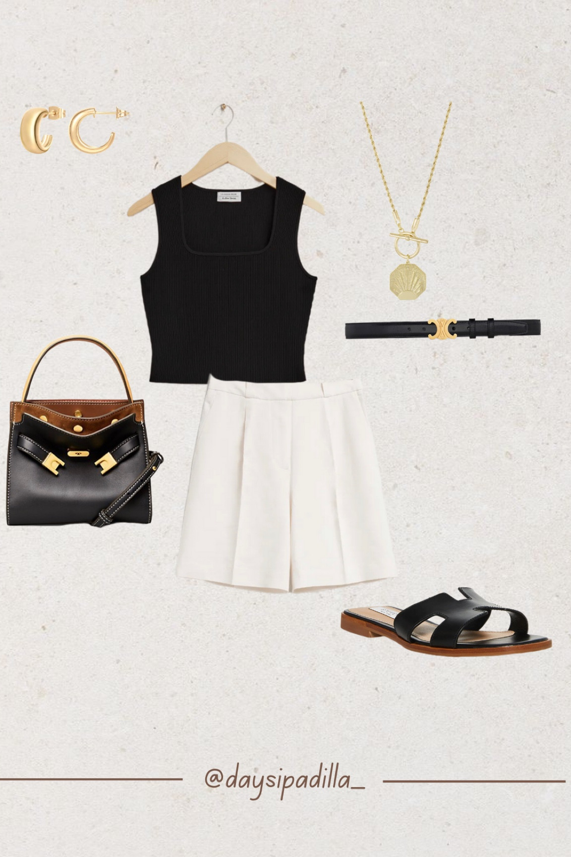 Summer outfit monochrome outfit black and white Steve Madden sandals Tory Burch handbag 

#LTKSeasonal #LTKitbag #LTKstyletip