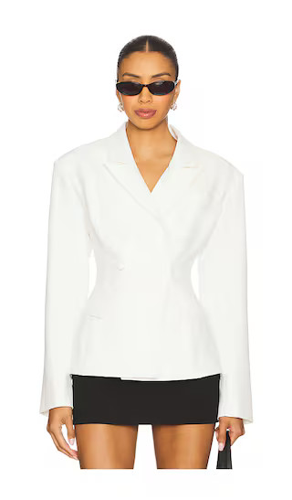 Jelena Blazer in White | Revolve Clothing (Global)