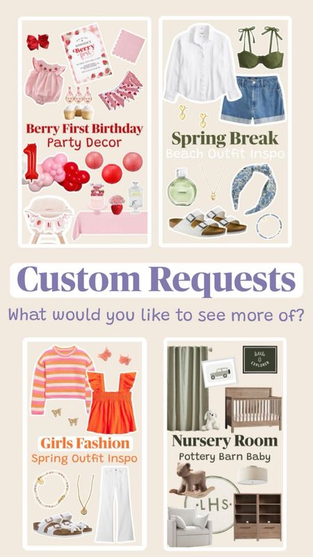 Taking custom requests. Do you have a party coming up and need inspo? Trying to buy gifts for a teen daughter or niece? Decorating your babies nursery?  Let me know and I’ll get to work on them! 😊♥️

#LTKparties #LTKbaby #LTKfamily