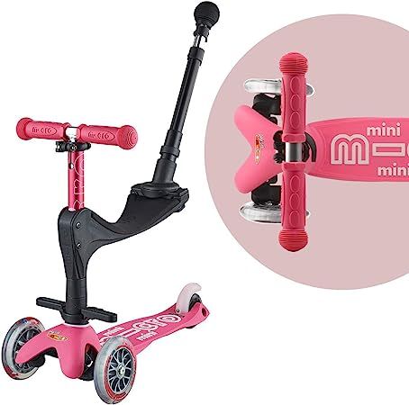 Micro Kickboard - Mini 3in1 Deluxe Plus 3-Stage Ride-on Micro Scooter with Pushbar for Parents, T... | Amazon (US)