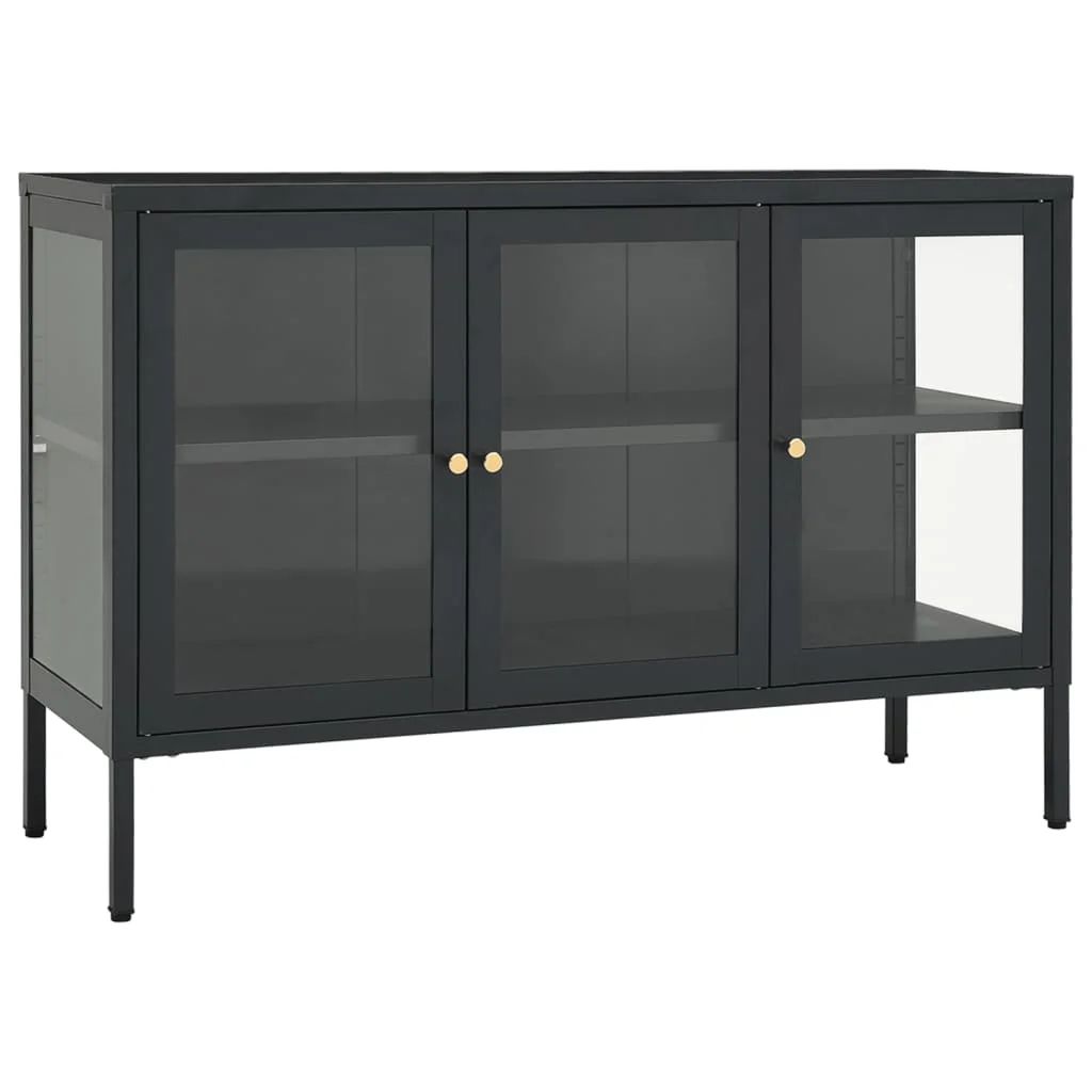 vidaXL Sideboard Steel and Glass Storage Highboard Furniture Multi Colors - Walmart.com | Walmart (US)