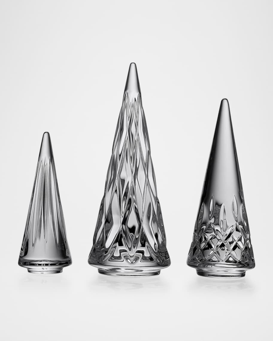 Waterford Crystal Standing Crystal Christmas Trees, Set of 3 | Neiman Marcus