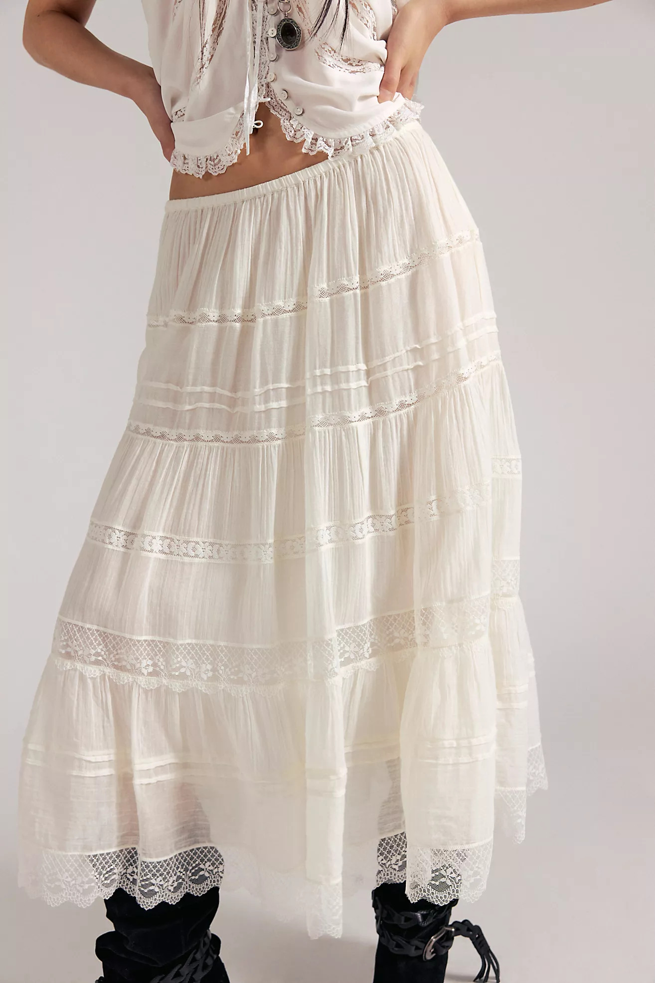 FP One Lily Lace Maxi Skirt | Free People (Global - UK&FR Excluded)
