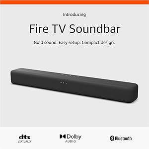 Amazon Fire TV Soundbar, 2.0 speaker with DTS Virtual:X and Dolby Audio, Bluetooth connectivity | Amazon (US)