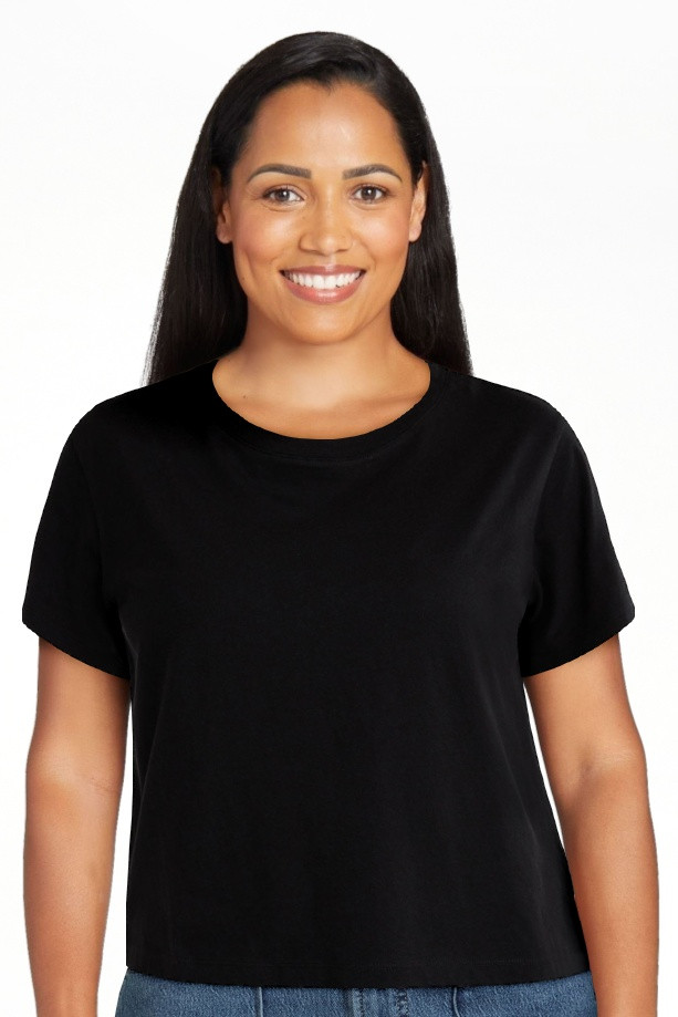 Free Assembly Women's and Women's Plus Cotton Cropped Boxy Tee with Short Sleeves, Sizes XS-4X | Walmart (US)
