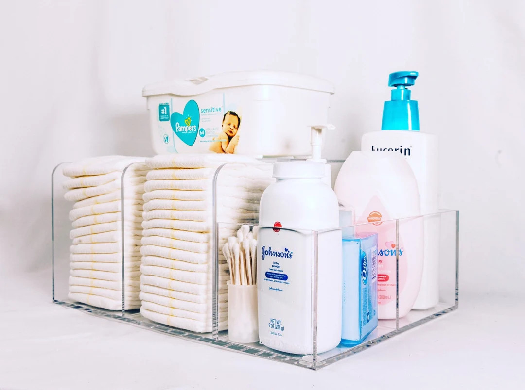 LELLOBABY™  Deluxe Lucite Acrylic Diaper Caddy - Etsy | Etsy (US)