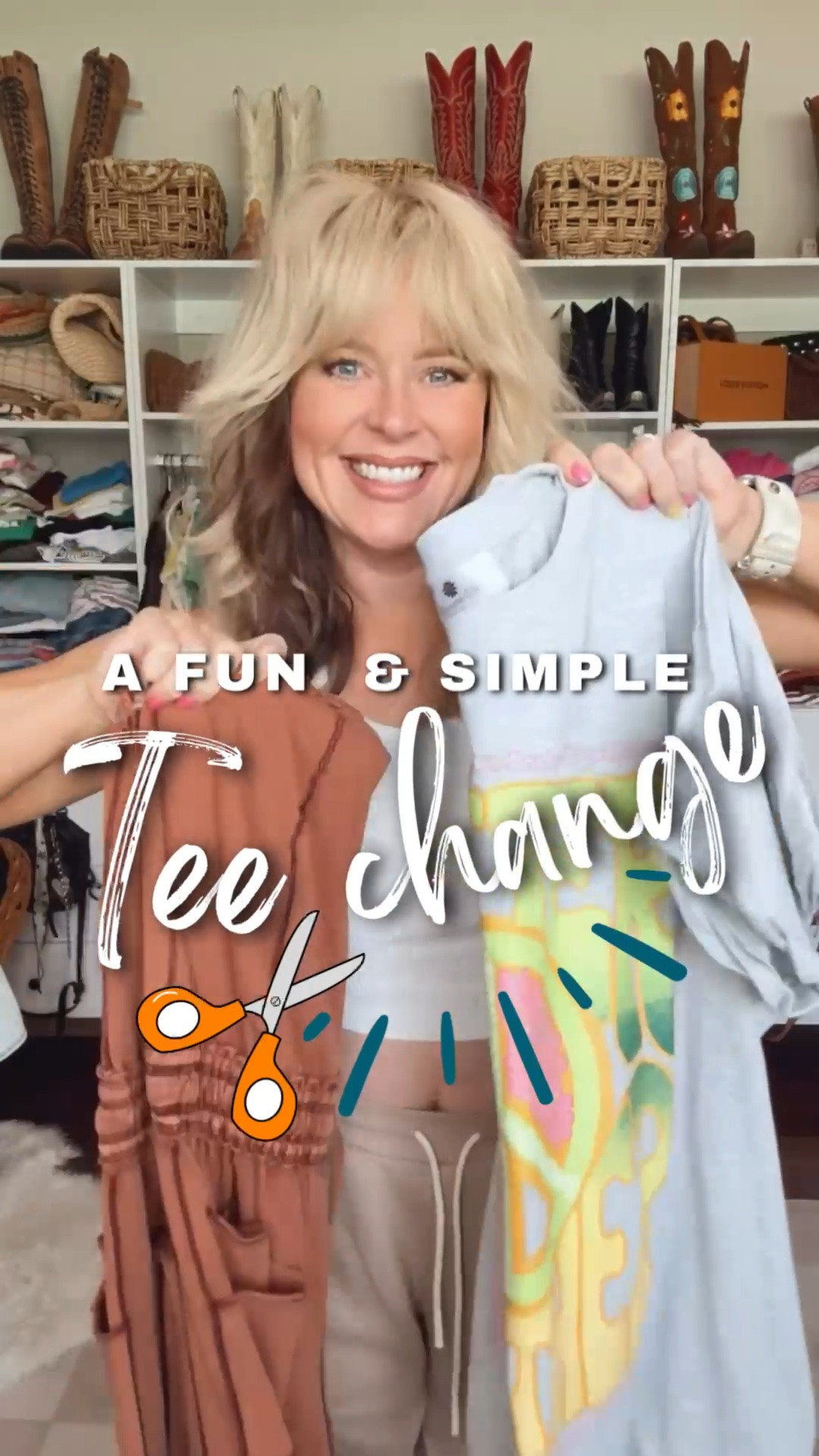 Have an old tee that needs a change?Cut it up the middle and voila a cute tshirt cardigan! This tee is from @everydaychic save there with my code MANDIE10. 
My jumpsuit is free people but I also linked a look for less. I’m in a medium.

#LTKootd #LTKgrwm #LTKOver40
