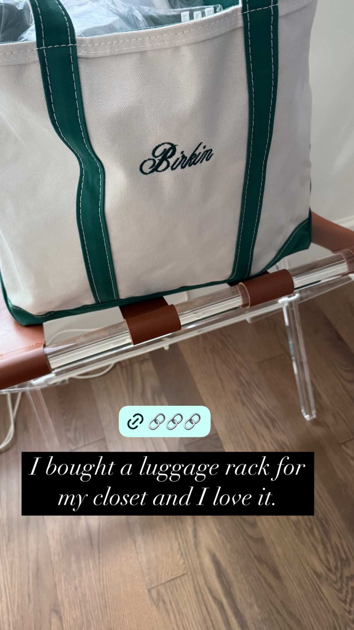 I bought a luggage rack for my closet and I love it