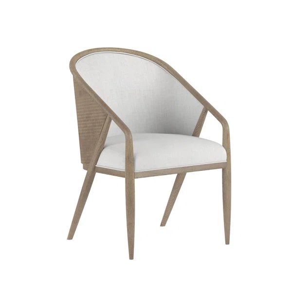 Finn Upholstered Back Arm Chair in Light Brown (Set of 2) | Wayfair North America