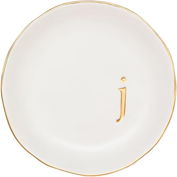 COLLECTIVE HOME - Ceramic Jewelry Tray, Decorative Trinket Dish for Rings Earrings Necklaces Brac... | Amazon (US)