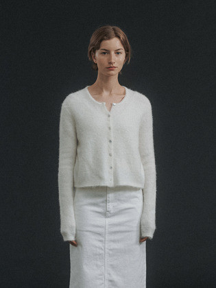 Kotte alpaca round cardigan (Ivory) | (주)더블유컨셉코리아/W Concept(KR)
