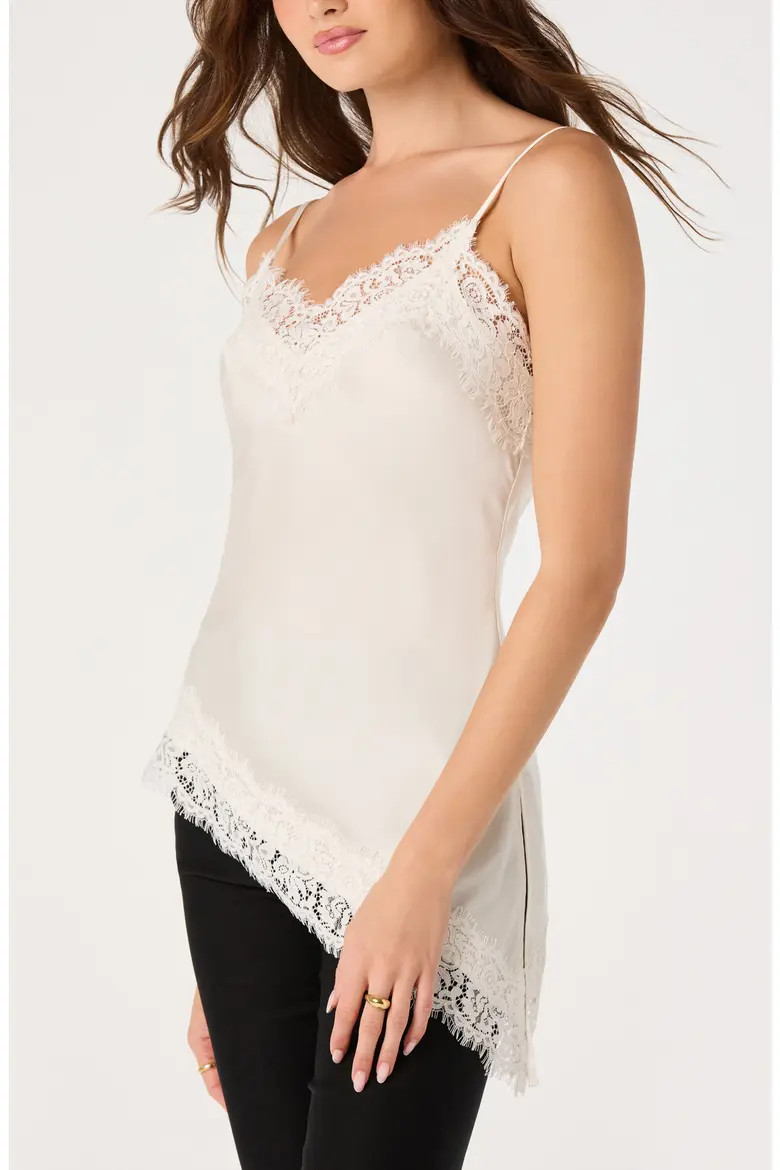 Analise Lace Trim Asymmetric Satin Camisole (Women) | Nordstrom | Nordstrom