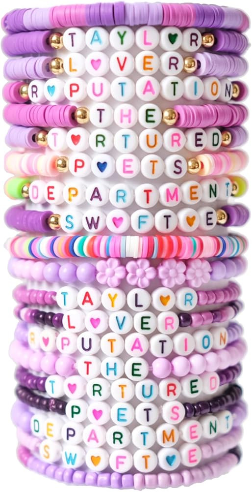 20PCS Taylor Friendship Bracelets Sets Singer Music Inspired Album Bracelets Fashion Girls Boy Je... | Amazon (US)