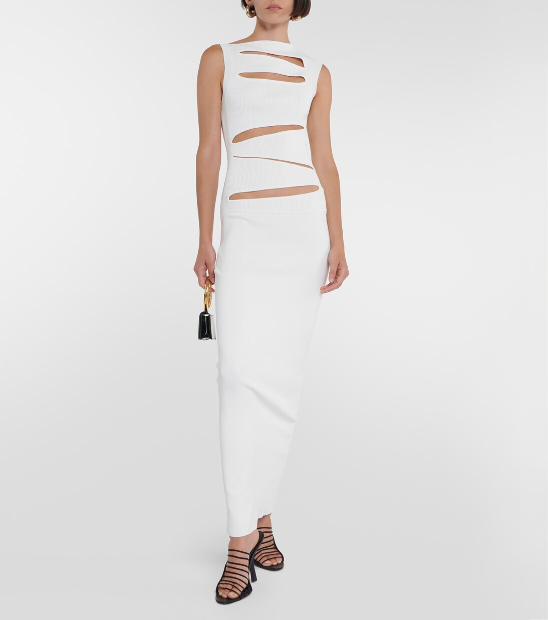 Cutout ribbed-knit paneled maxi dress | Mytheresa (US/CA)