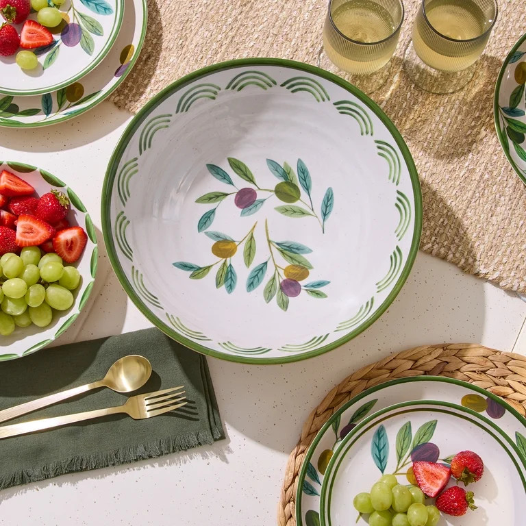 Better Homes & Gardens EcoChoice Bamboo Melamine Serve Bowl in Olive | Walmart (US)