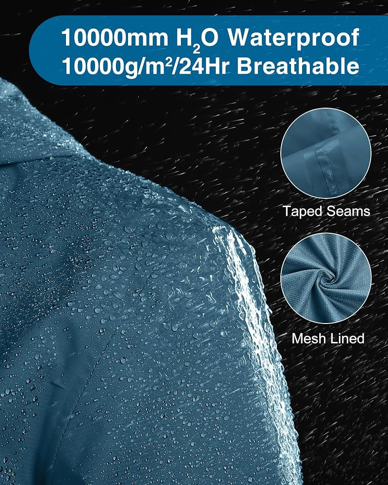 33,000ft Packable Rain Jacket for Women Waterproof Raincoats with Hood | Amazon (US)