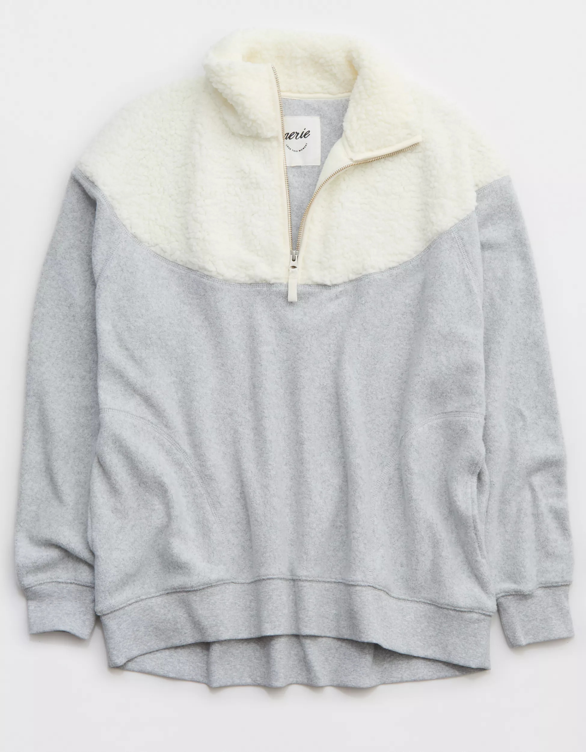 Aerie Hometown Holiday Quarter Zip Sweatshirt | Aerie