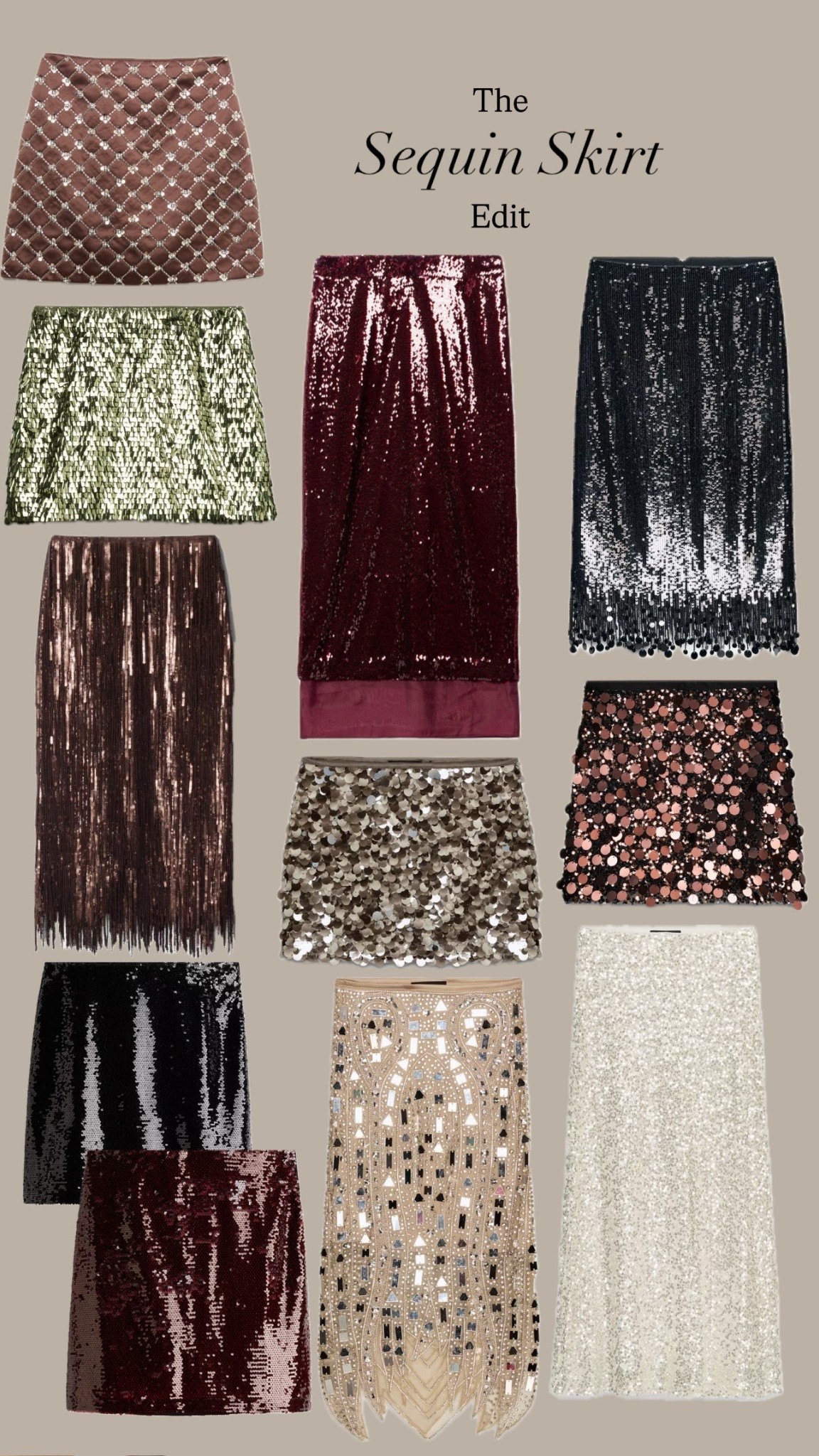 Sequin skirts on the high street starting at £19.99 

#LTKwinter #LTKpartywear #LTKdatenight