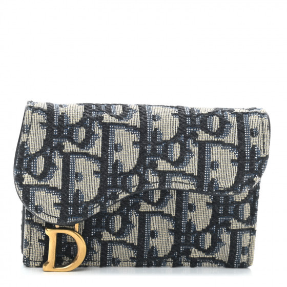 CHRISTIAN DIOR

Oblique Saddle Card Holder Blue | Fashionphile