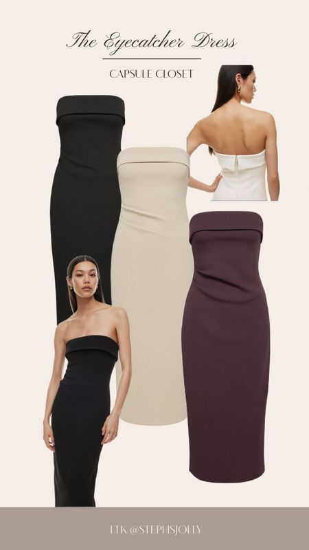 Strapless dresses, classic and clean lines perfect for a capsule closet  

#LTKstyletip